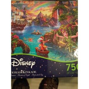 Thomas Kinkade Disney Peter Pan Jigsaw Puzzle 750 Pieces Ceaco USA - Complete